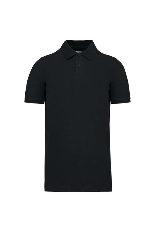 MEN'S ORGANIC 180 PIQUÉ POLO SHIRT - Black - colorimageurl