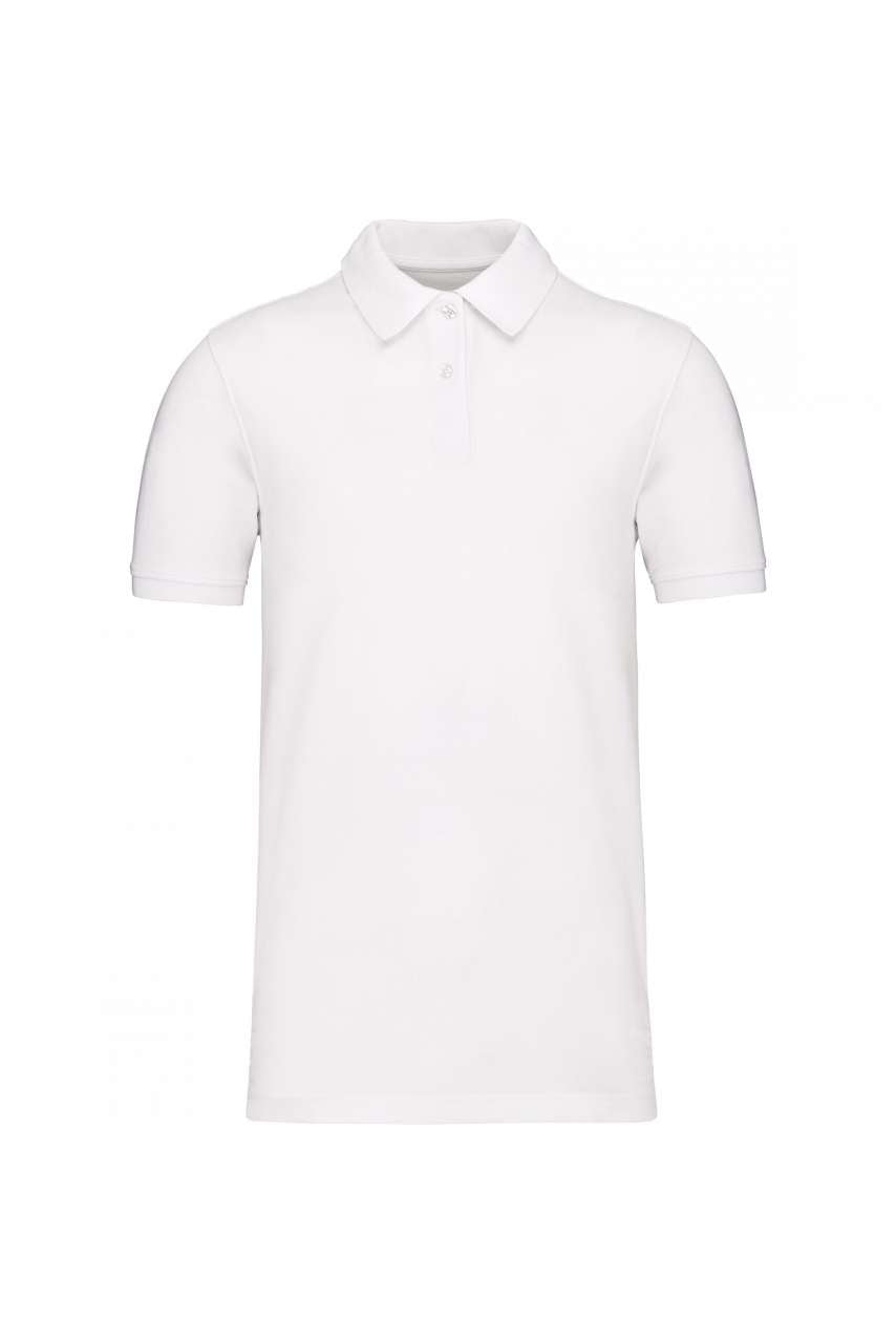 MEN'S ORGANIC 180 PIQUÉ POLO SHIRT - White - colorimageurl