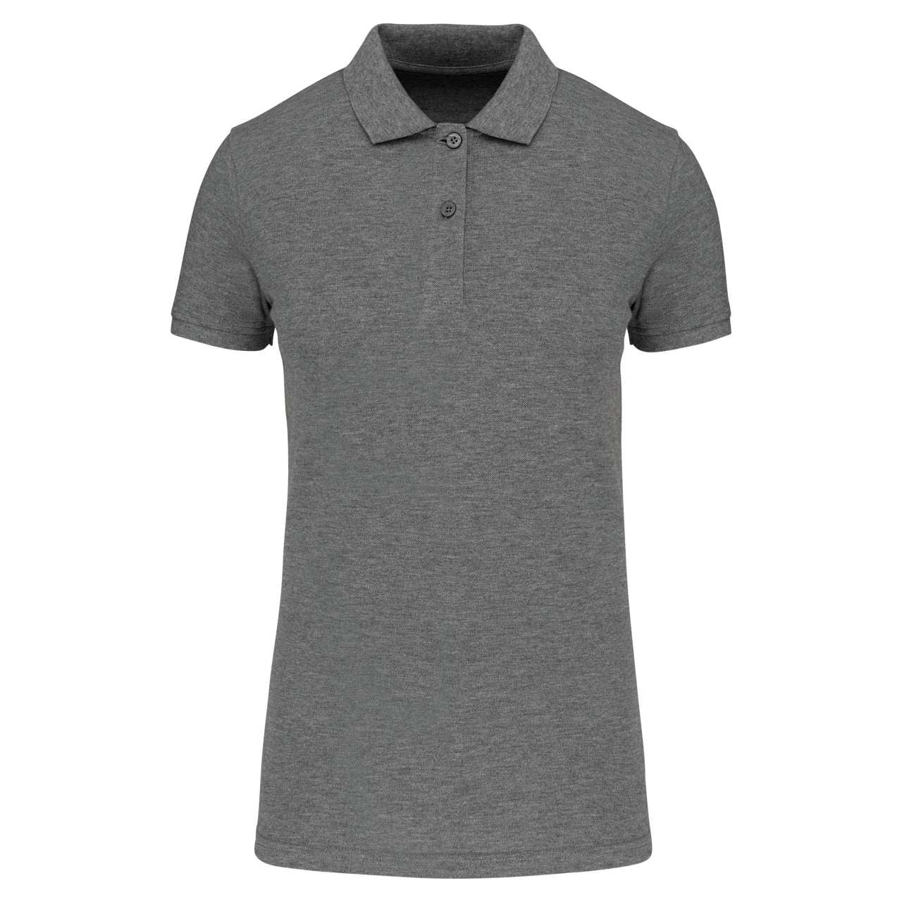 LADIES' ORGANIC 180 PIQUÉ POLO SHIRT - Grey Heather - colorimageurl