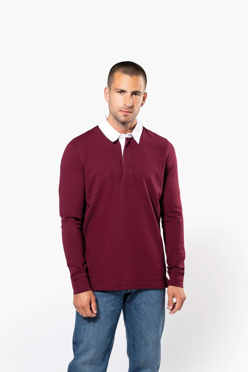 RUGBY POLO SHIRT - Navy/White - modelimageurl