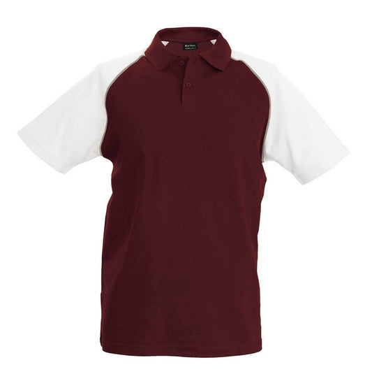 BASEBALL - SHORT-SLEEVED POLO SHIRT - Bordeaux/White - Main