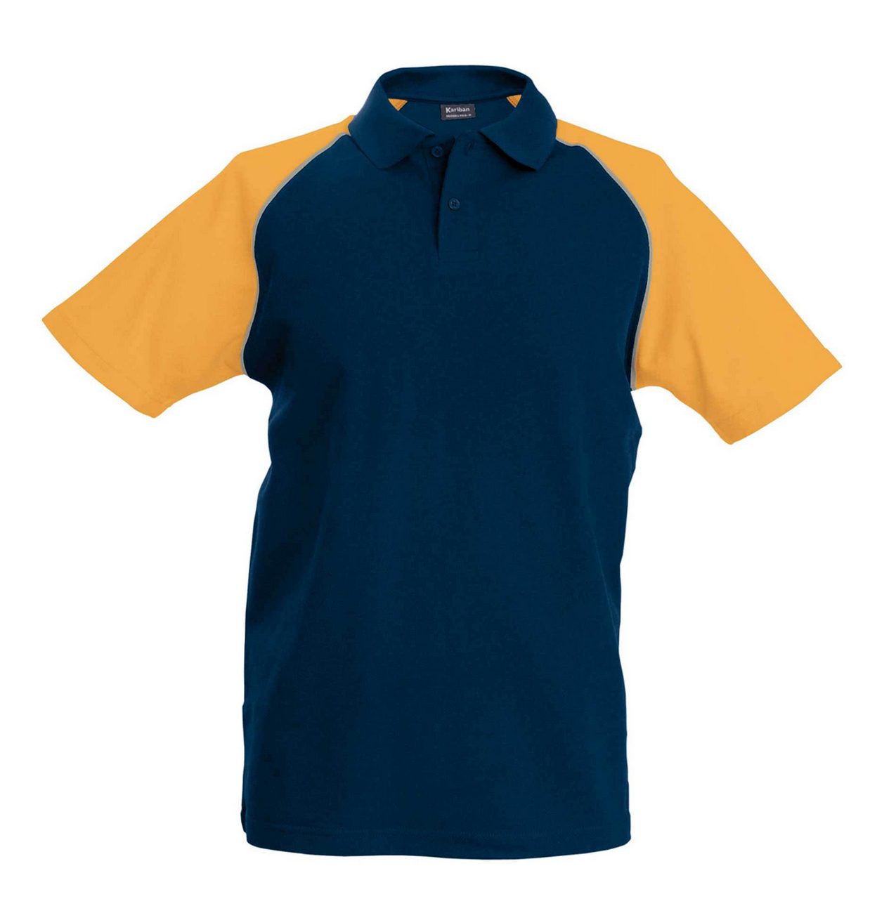 BASEBALL - SHORT-SLEEVED POLO SHIRT - Navy/Orange - Main