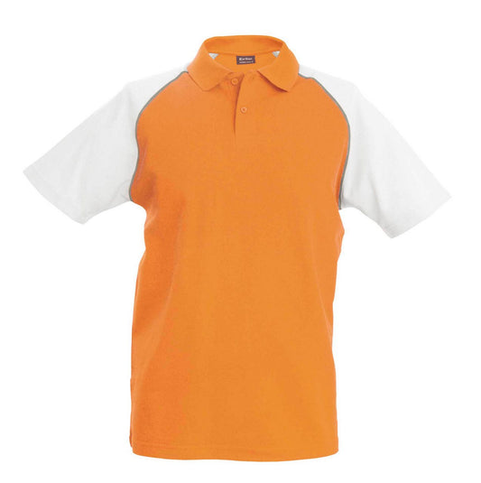 BASEBALL - SHORT-SLEEVED POLO SHIRT - Orange/White - Main