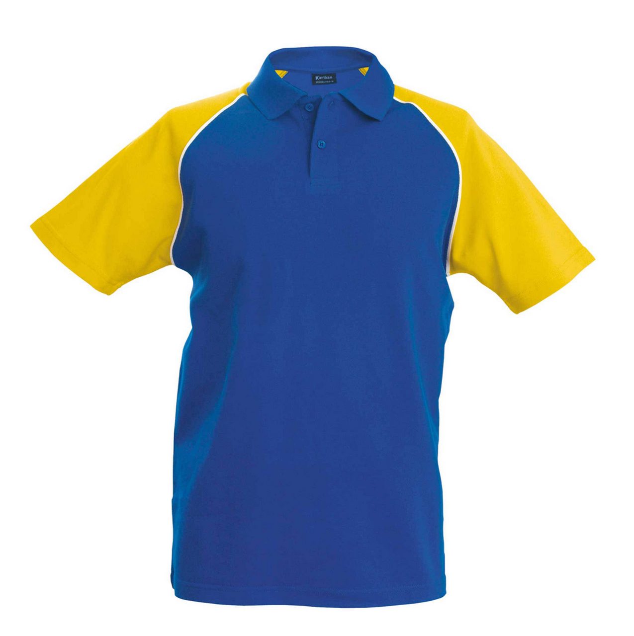 BASEBALL - SHORT-SLEEVED POLO SHIRT - Royal Blue/Yellow - Main