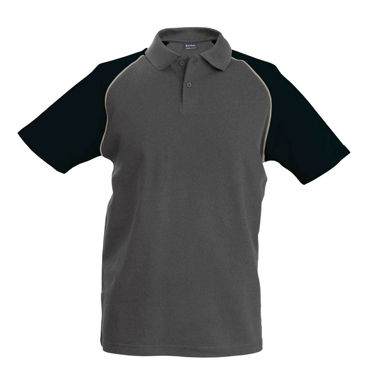 BASEBALL - SHORT-SLEEVED POLO SHIRT - Slate Grey/Black - Main
