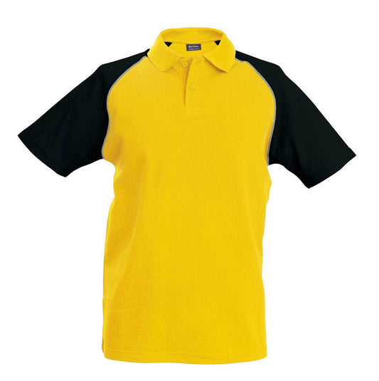 BASEBALL - SHORT-SLEEVED POLO SHIRT - Yellow/Black - Main