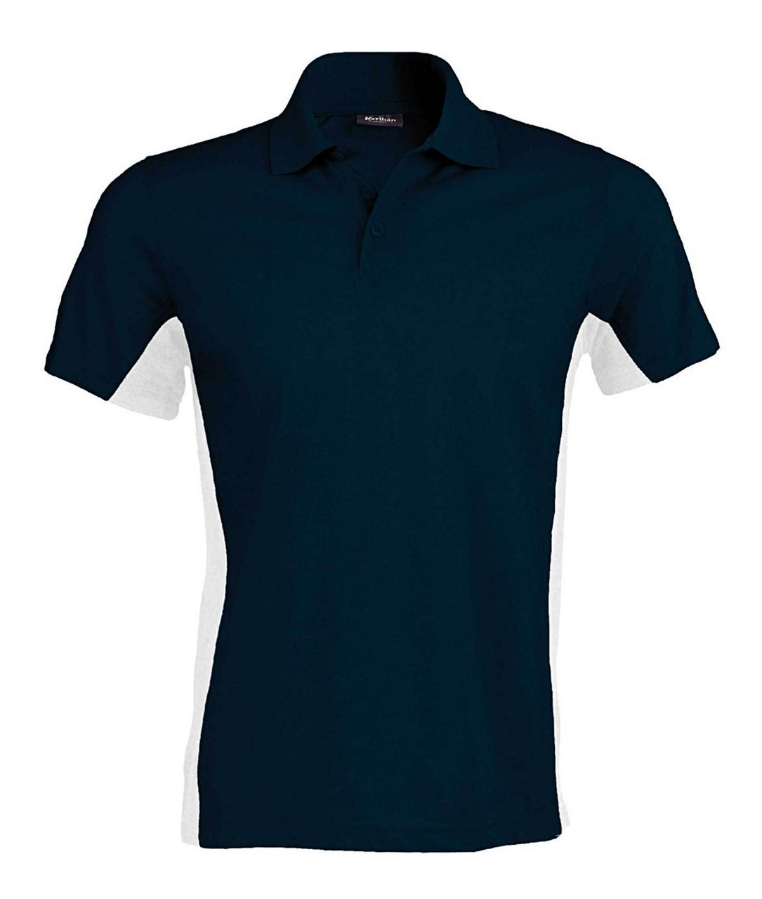 FLAG - SHORT-SLEEVED TWO-TONE POLO SHIRT - Navy/White - Main