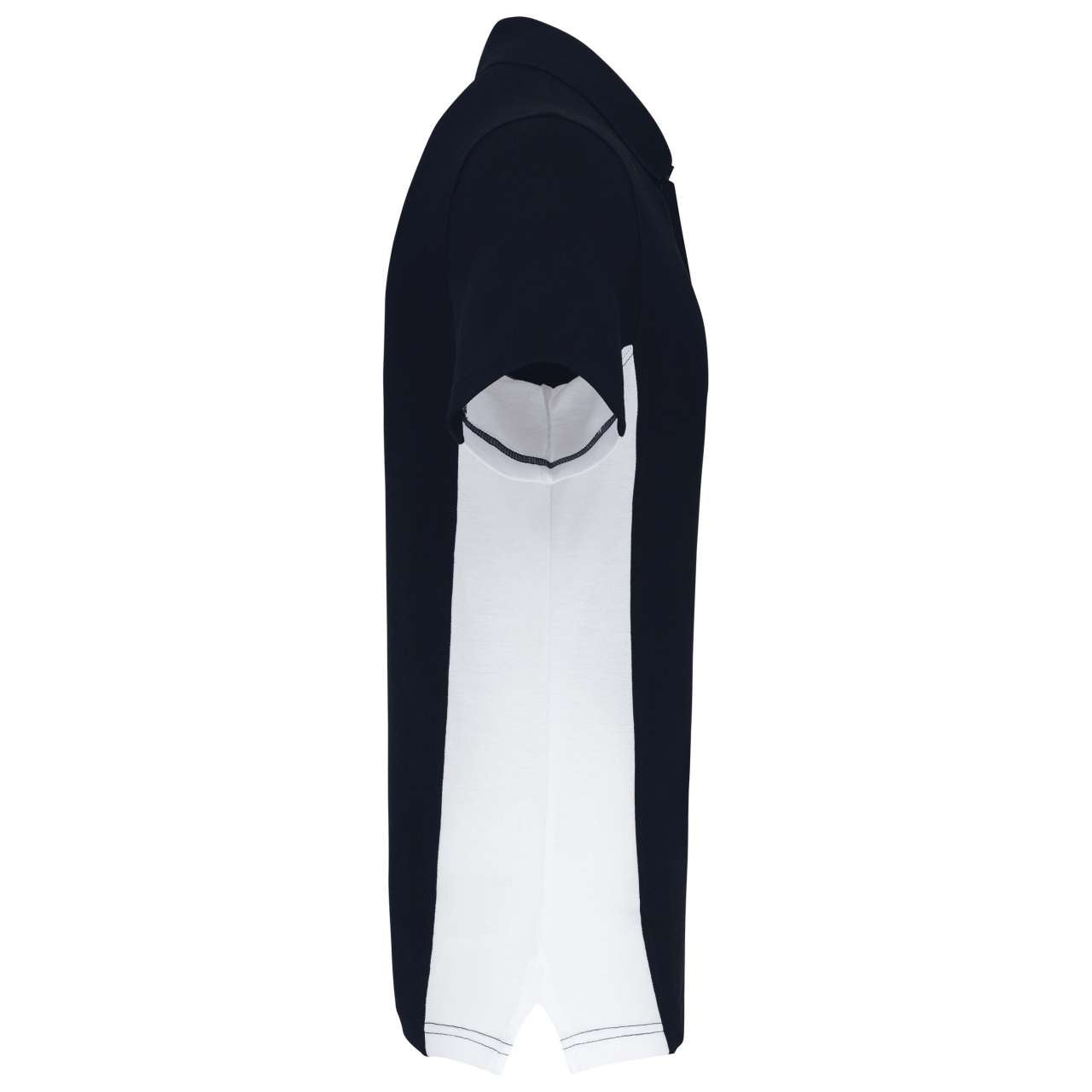 FLAG - SHORT-SLEEVED TWO-TONE POLO SHIRT - Navy/White - Additional