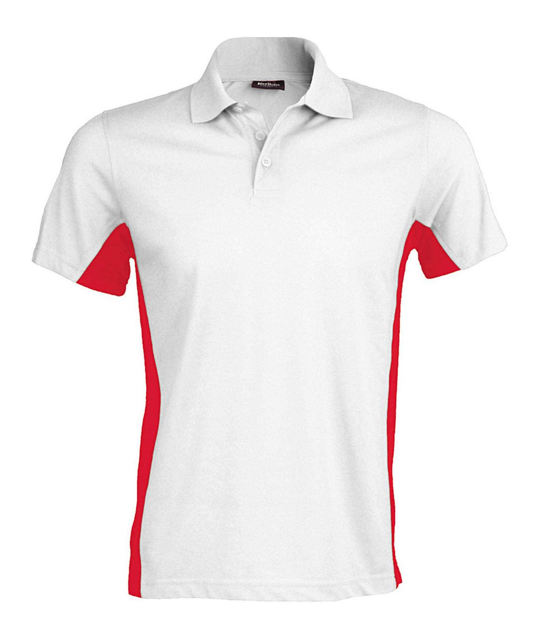 FLAG - SHORT-SLEEVED TWO-TONE POLO SHIRT - White/Red - Main