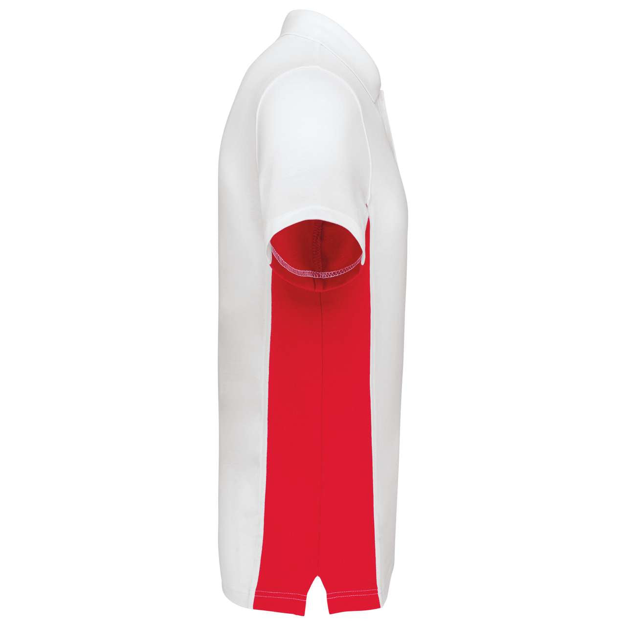 FLAG - SHORT-SLEEVED TWO-TONE POLO SHIRT - White/Red - Additional