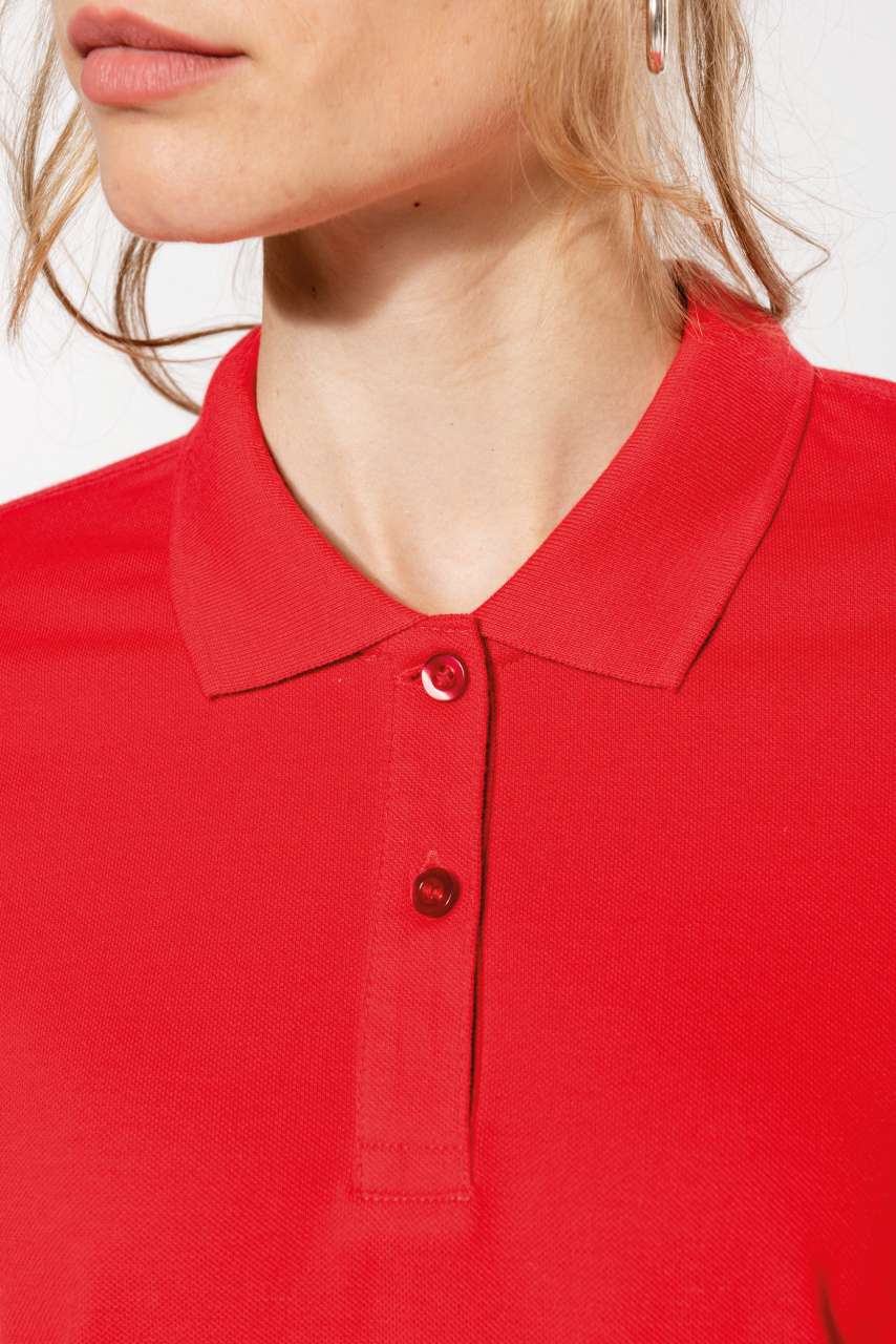 LADIES' SHORT-SLEEVED POLO SHIRT - Chocolate - Additional