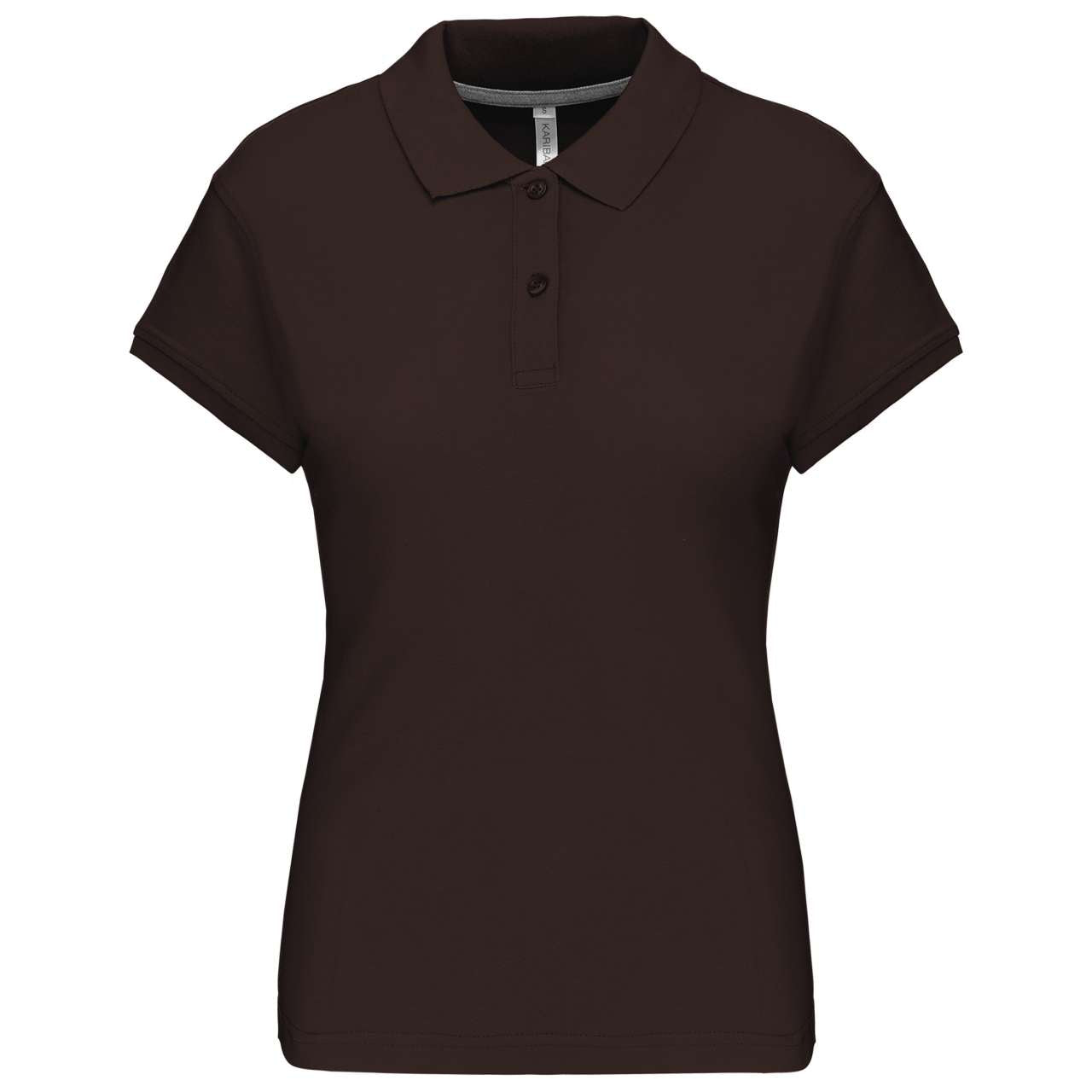 LADIES' SHORT-SLEEVED POLO SHIRT - Chocolate - Main