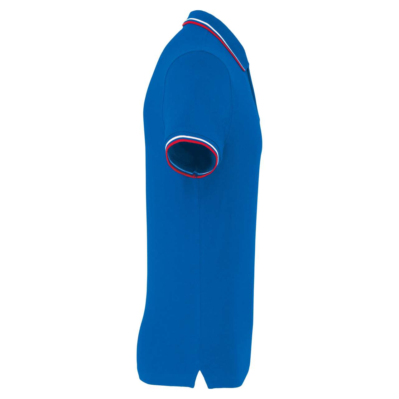 MEN'S SHORT-SLEEVED POLO SHIRT - Light Royal Blue/Red/White - Additional