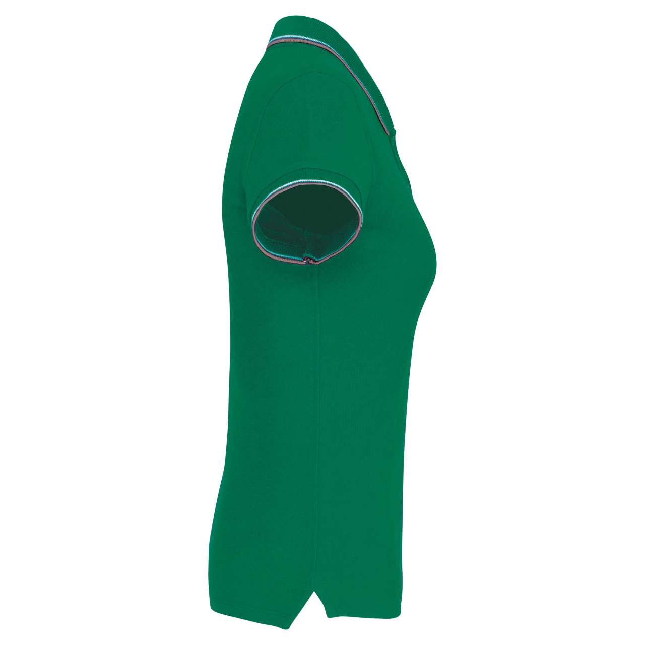 LADIES' SHORT-SLEEVED POLO SHIRT - Kelly Green/Light Grey/White - Additional