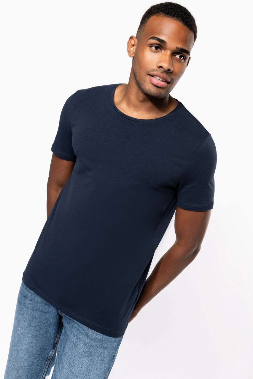 MEN'S SHORT-SLEEVED CREW NECK T-SHIRT - Navy - modelimageurl