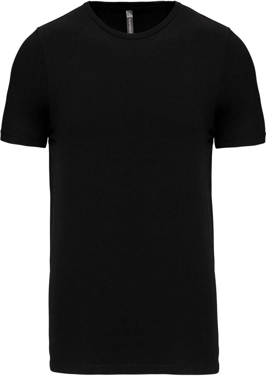 MEN'S SHORT-SLEEVED CREW NECK T-SHIRT - Black - colorimageurl