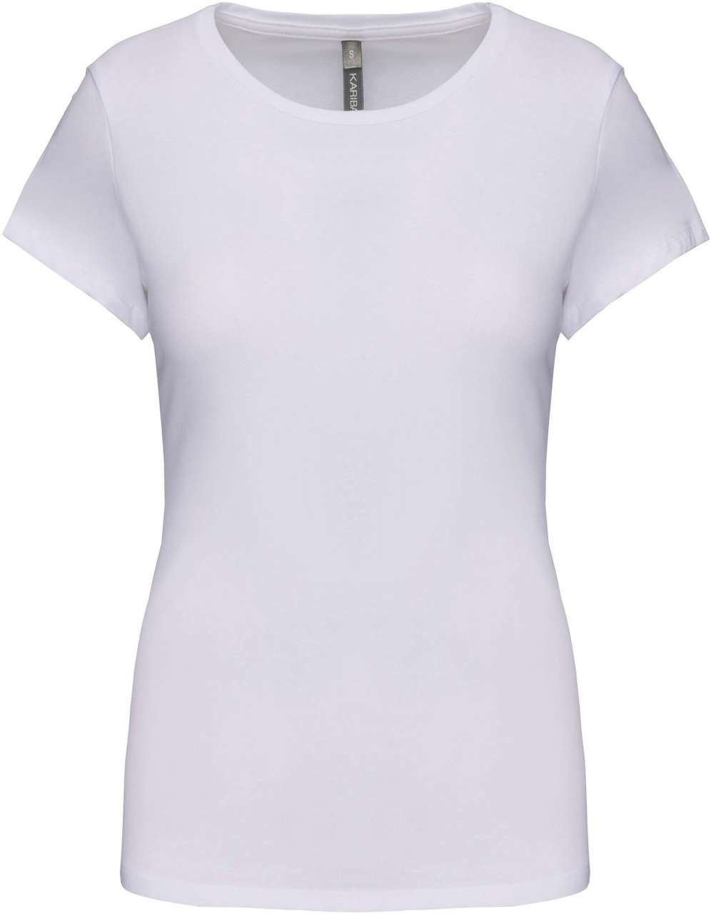 LADIES' SHORT-SLEEVED CREW NECK T-SHIRT - White - colorimageurl