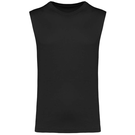ECO-FRIENDLY MEN SLEEVELESS T-SHIRT - Black - colorimageurl