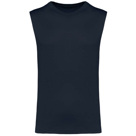 ECO-FRIENDLY MEN SLEEVELESS T-SHIRT - Navy - colorimageurl