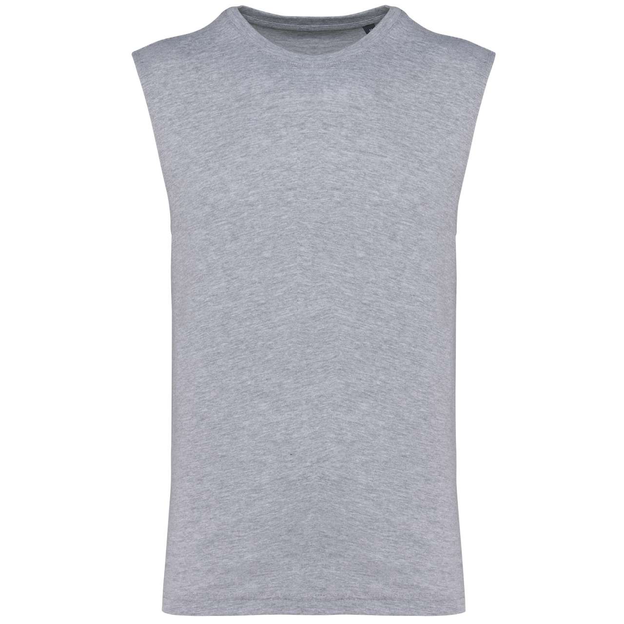 ECO-FRIENDLY MEN SLEEVELESS T-SHIRT - Oxford Grey - colorimageurl