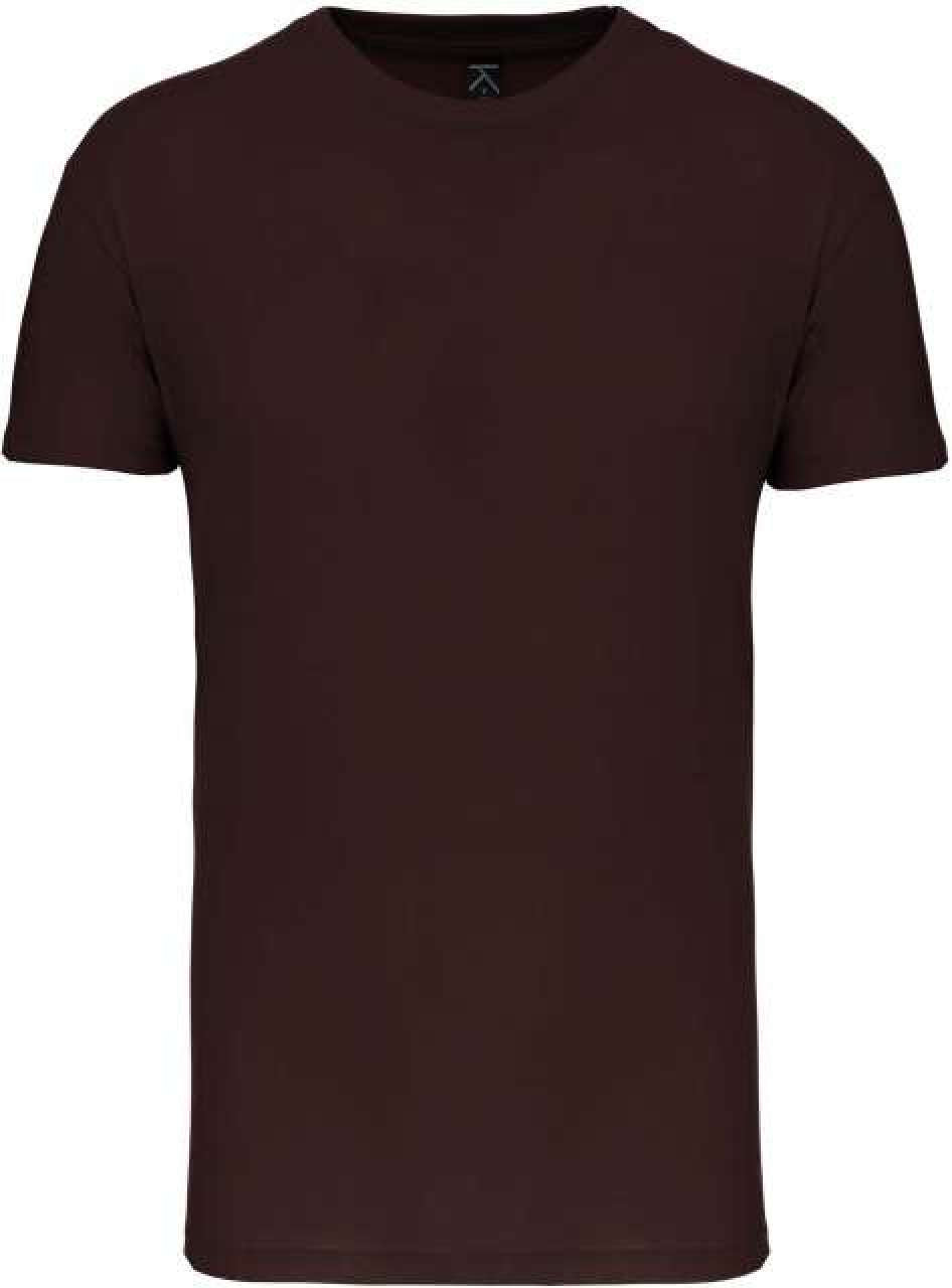 BIO150IC MEN'S ROUND NECK T-SHIRT - Chocolate - colorimageurl