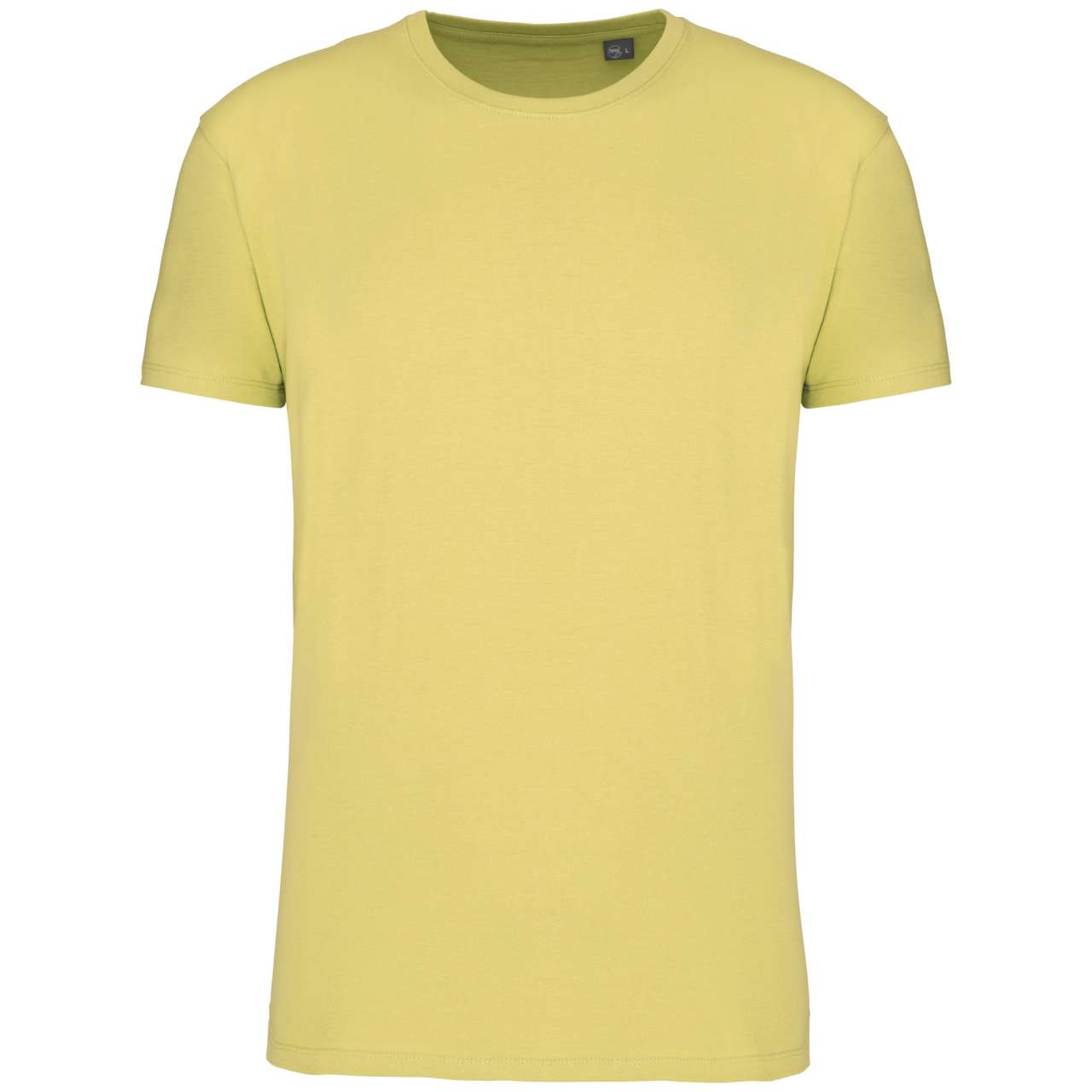 BIO150IC MEN'S ROUND NECK T-SHIRT - Lemon Yellow - colorimageurl