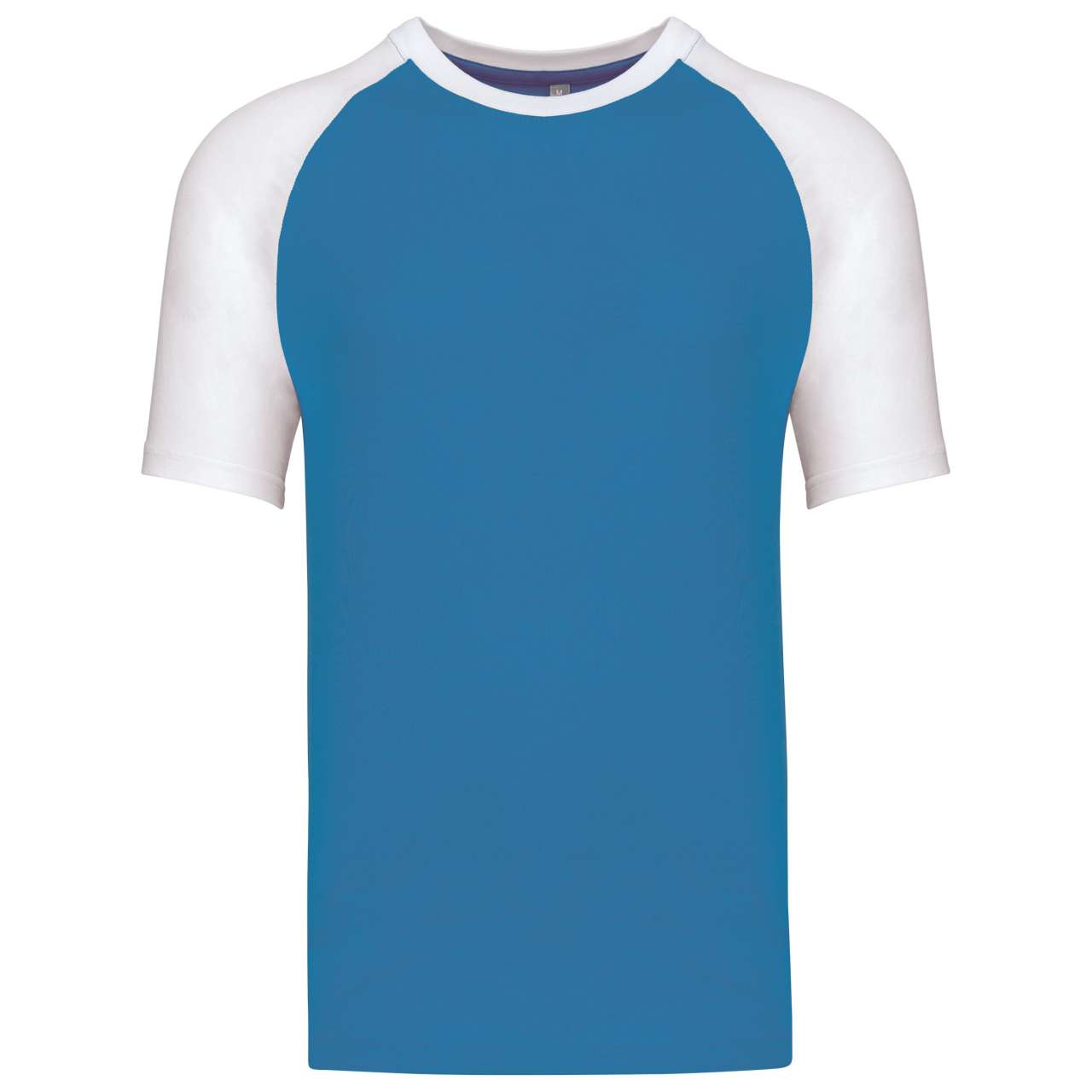 BASEBALL - SHORT-SLEEVED TWO-TONE T-SHIRT - Aqua Blue/White - Main