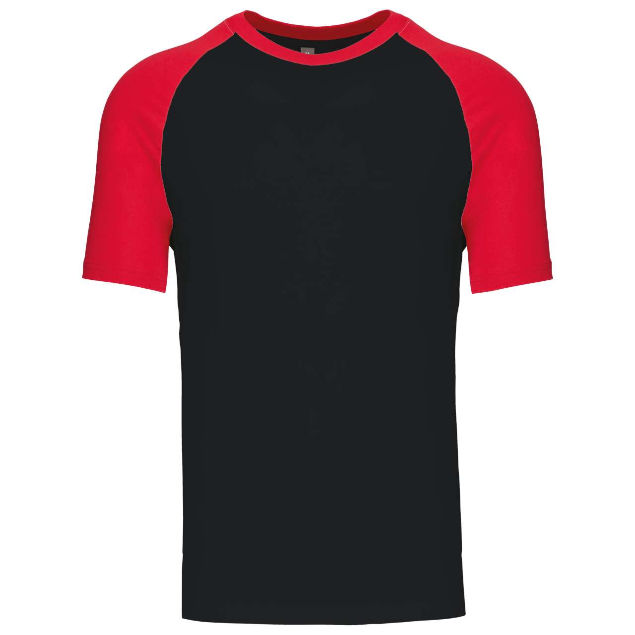 BASEBALL - SHORT-SLEEVED TWO-TONE T-SHIRT - Black/Red - Main
