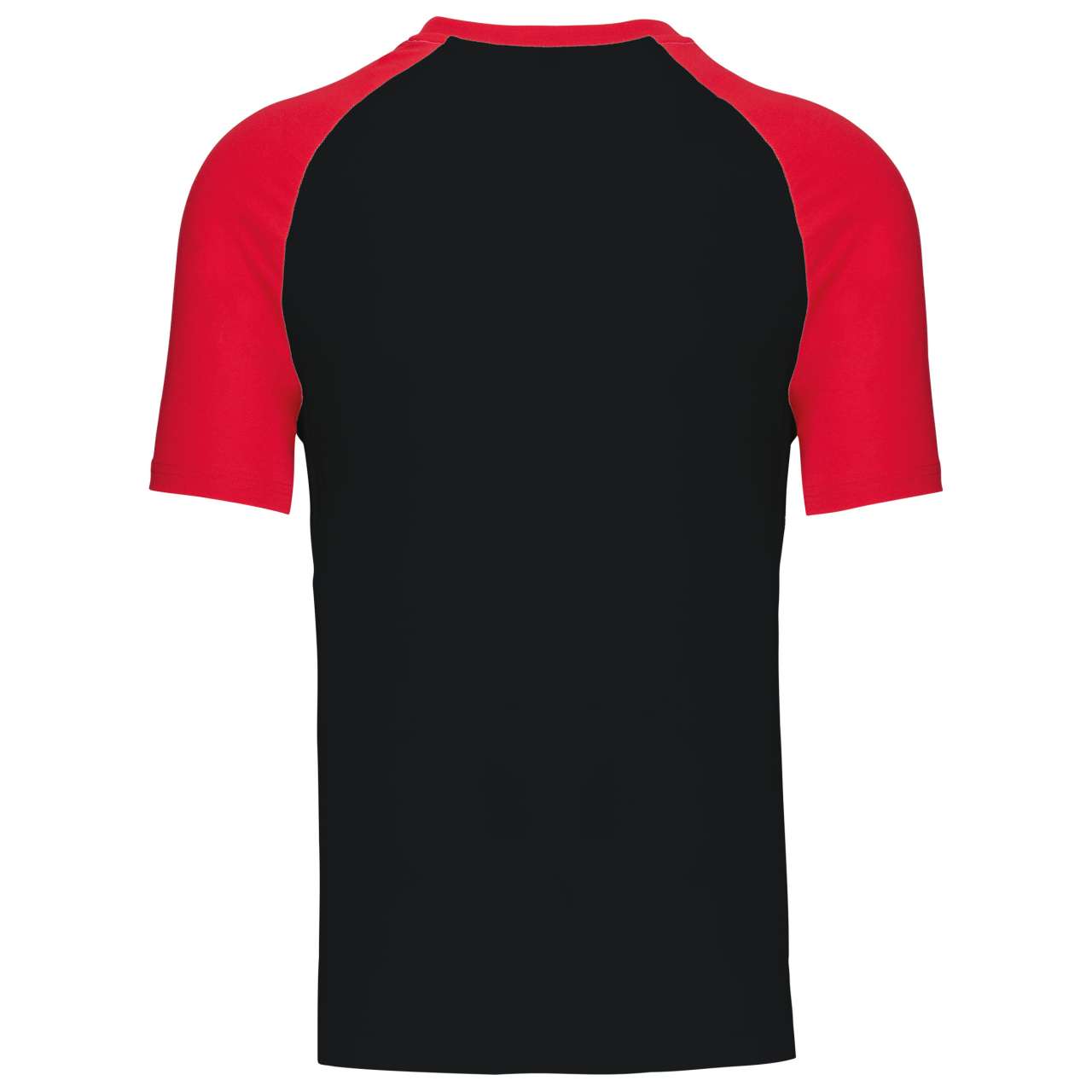 BASEBALL - SHORT-SLEEVED TWO-TONE T-SHIRT - Black/Red - Additional