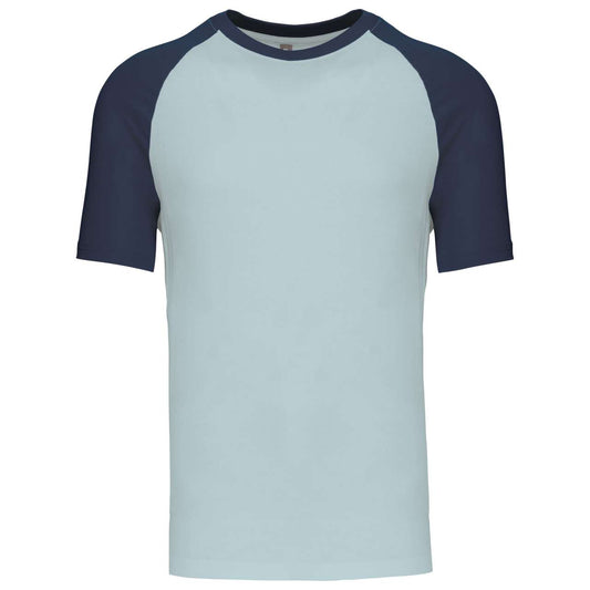 BASEBALL - SHORT-SLEEVED TWO-TONE T-SHIRT - Ice Blue/Denim - Main