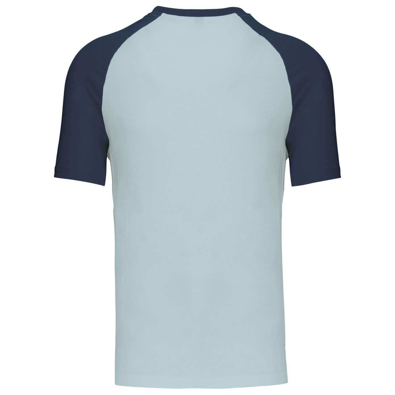BASEBALL - SHORT-SLEEVED TWO-TONE T-SHIRT - Ice Blue/Denim - Additional