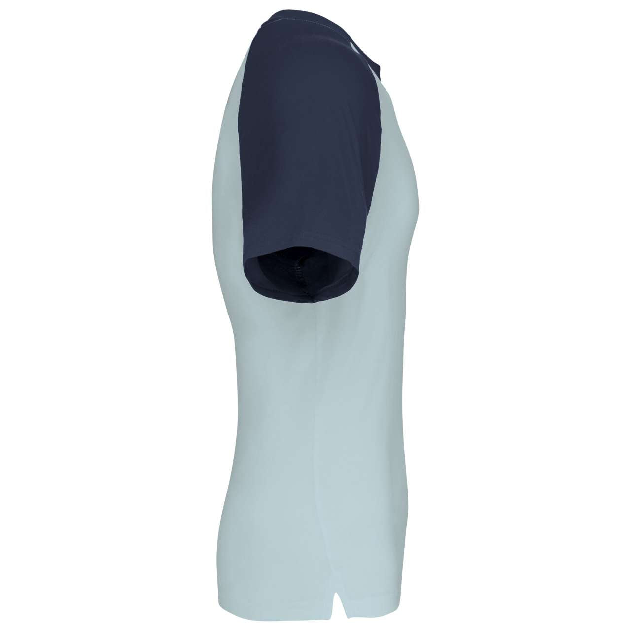 BASEBALL - SHORT-SLEEVED TWO-TONE T-SHIRT - Ice Blue/Denim - Additional