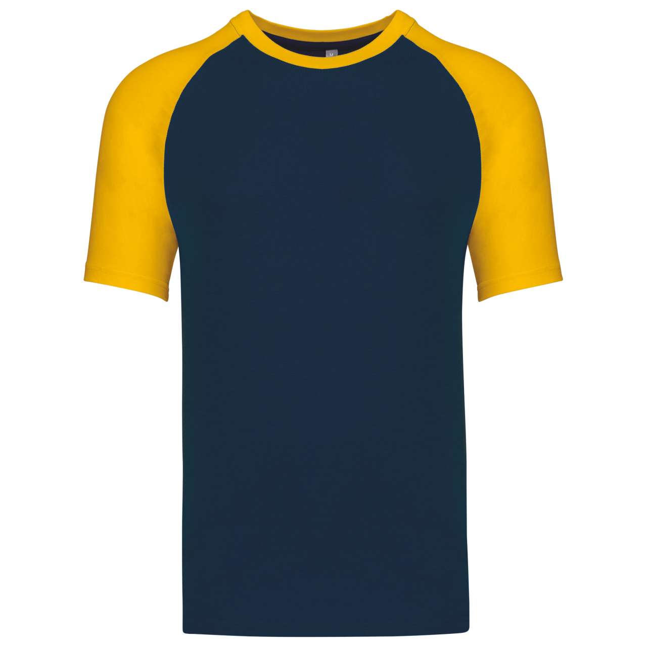BASEBALL - SHORT-SLEEVED TWO-TONE T-SHIRT - Navy/Yellow - Main