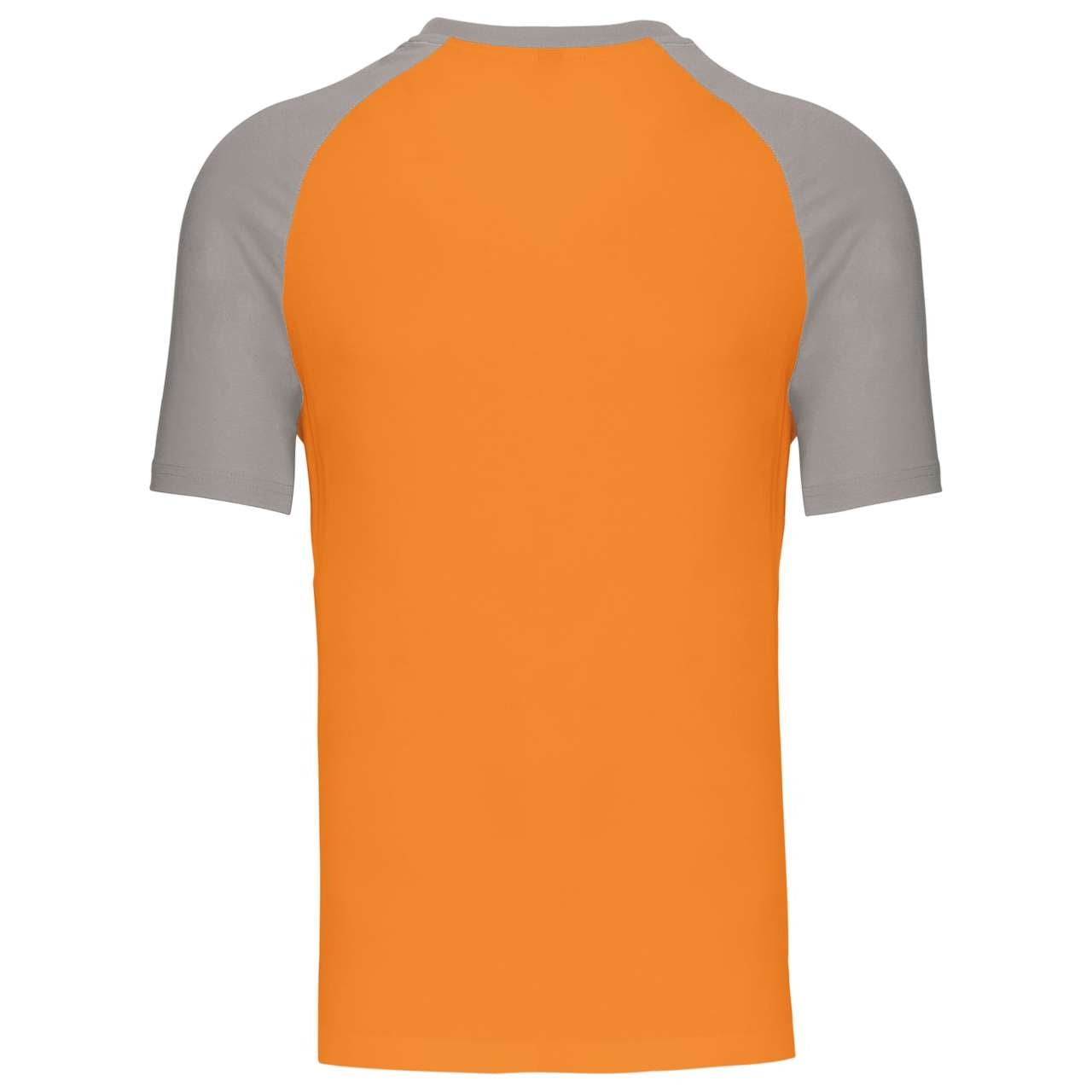 BASEBALL - SHORT-SLEEVED TWO-TONE T-SHIRT - Orange/Light Grey - Additional