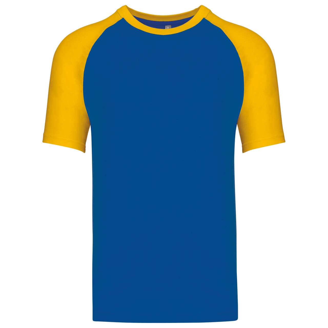 BASEBALL - SHORT-SLEEVED TWO-TONE T-SHIRT - Royal Blue/Yellow - Main
