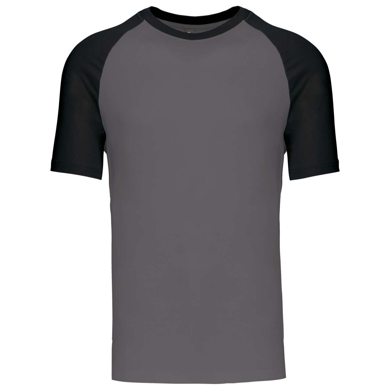 BASEBALL - SHORT-SLEEVED TWO-TONE T-SHIRT - Slate Grey/Black - Main