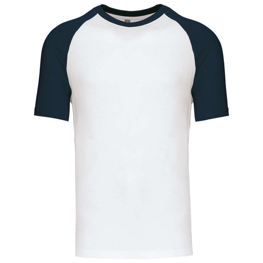 BASEBALL - SHORT-SLEEVED TWO-TONE T-SHIRT - White/Navy - Main