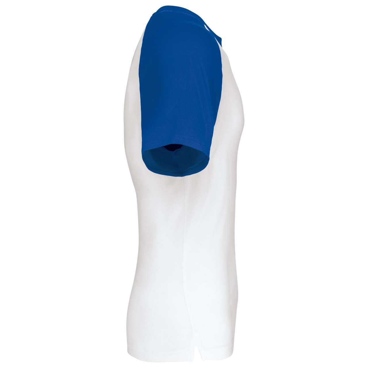 BASEBALL - SHORT-SLEEVED TWO-TONE T-SHIRT - White/Royal Blue - Additional