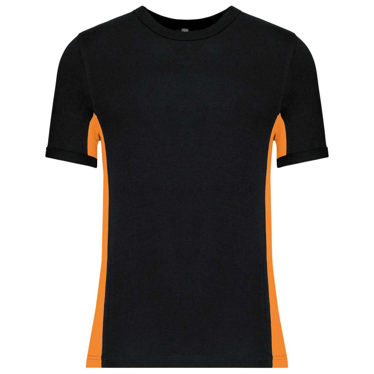 TIGER - SHORT-SLEEVED TWO-TONE T-SHIRT - Black/Orange - Main