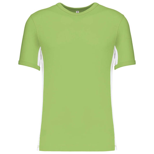 TIGER - SHORT-SLEEVED TWO-TONE T-SHIRT - Lime/White - Main