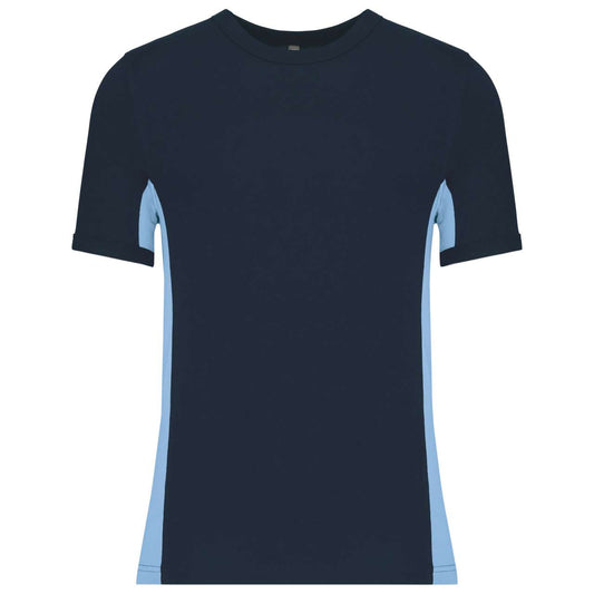TIGER - SHORT-SLEEVED TWO-TONE T-SHIRT - Navy/Sky Blue - Main