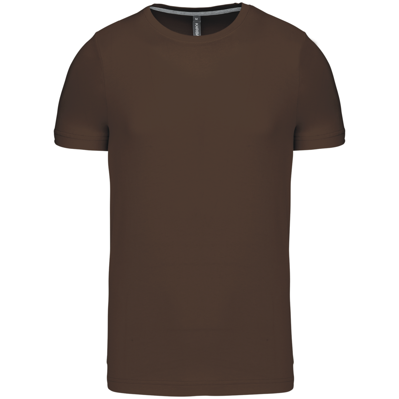 SHORT-SLEEVED CREW NECK T-SHIRT - Chocolate - Main