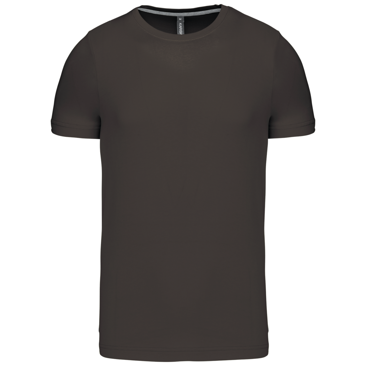 SHORT-SLEEVED CREW NECK T-SHIRT - Dark Grey - Main
