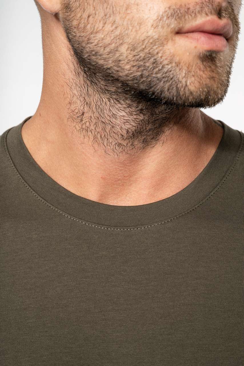 MEN'S LONG-SLEEVED CREW NECK T-SHIRT - Dark Khaki - Additional
