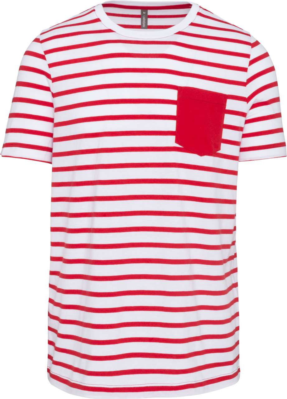 KA378 Striped White/Red