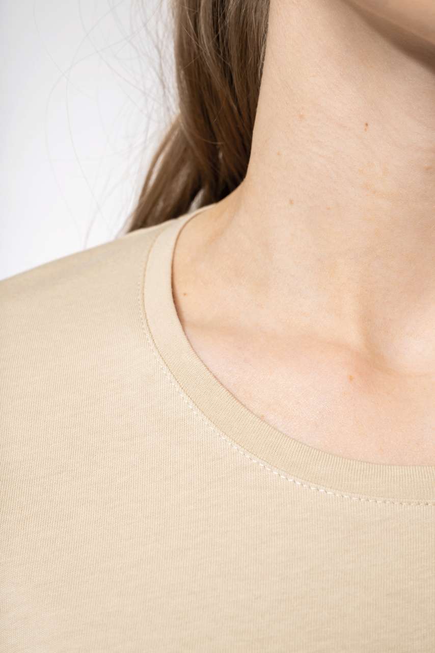 LADIES' SHORT SLEEVE CREW NECK T-SHIRT - Light Sand - Additional