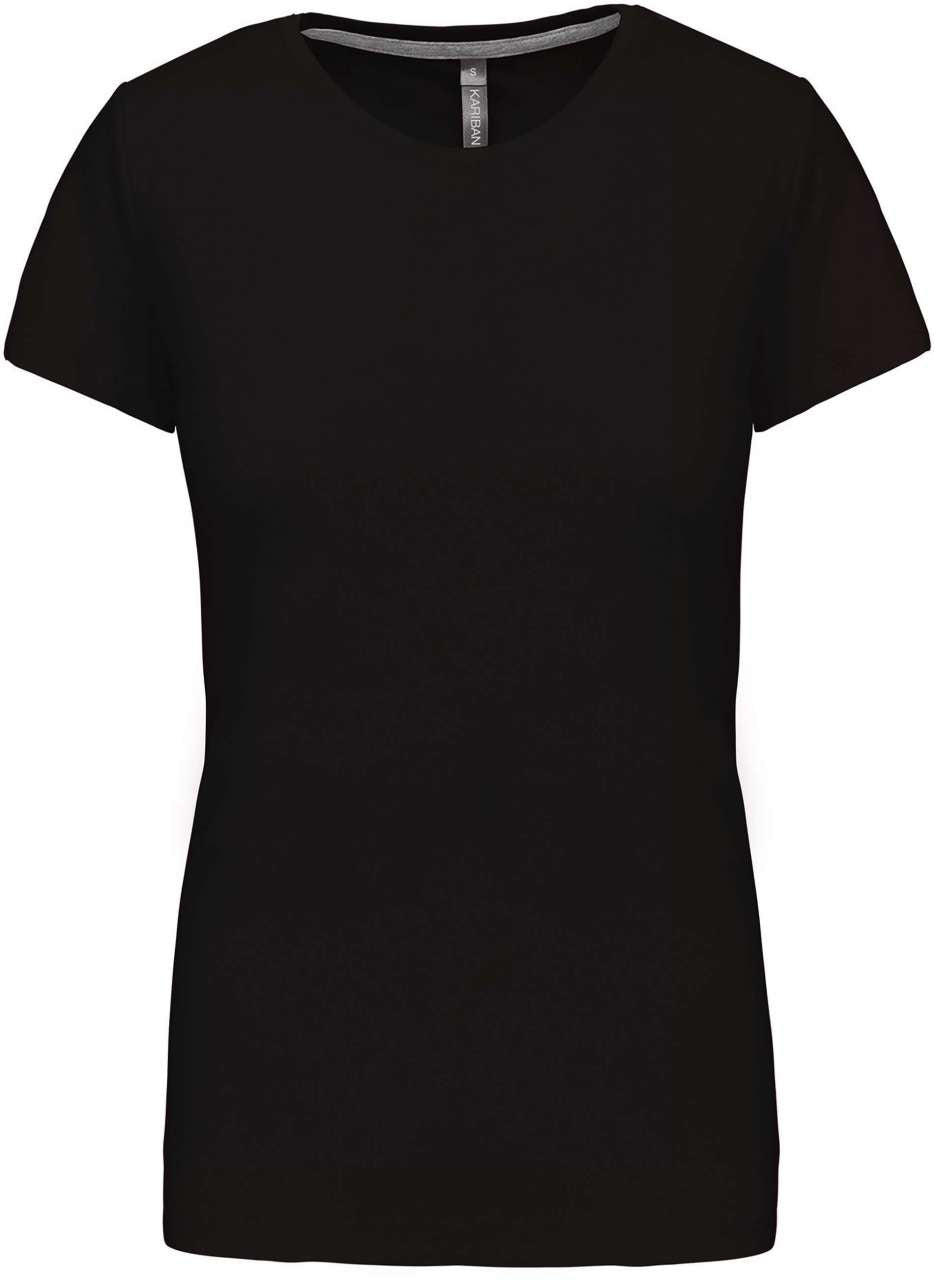 LADIES' SHORT SLEEVE CREW NECK T-SHIRT - Black - Main