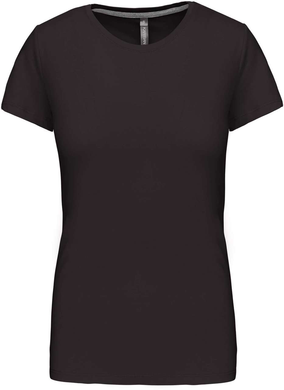 LADIES' SHORT SLEEVE CREW NECK T-SHIRT - Dark Grey - Main