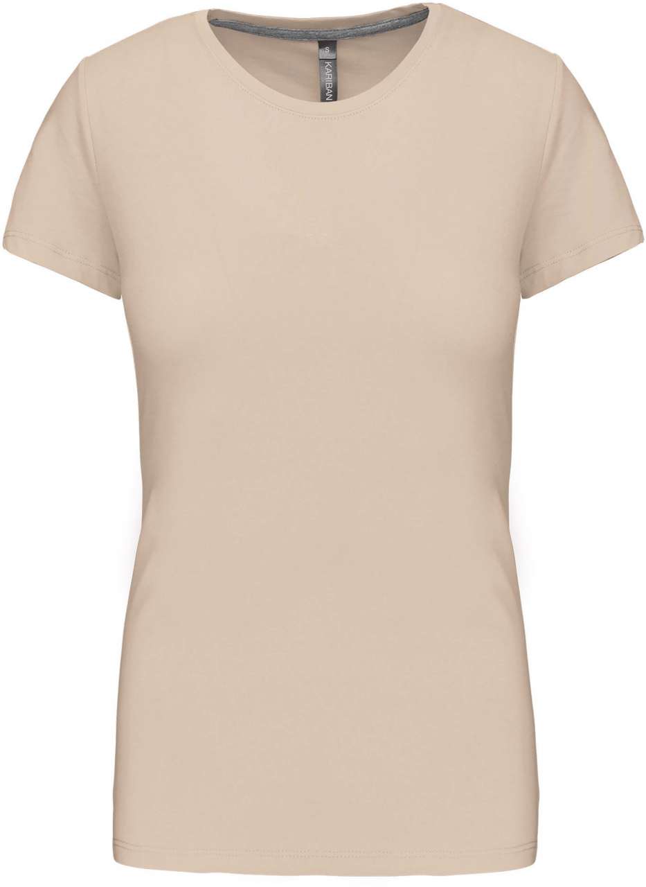 LADIES' SHORT SLEEVE CREW NECK T-SHIRT - Light Sand - Main