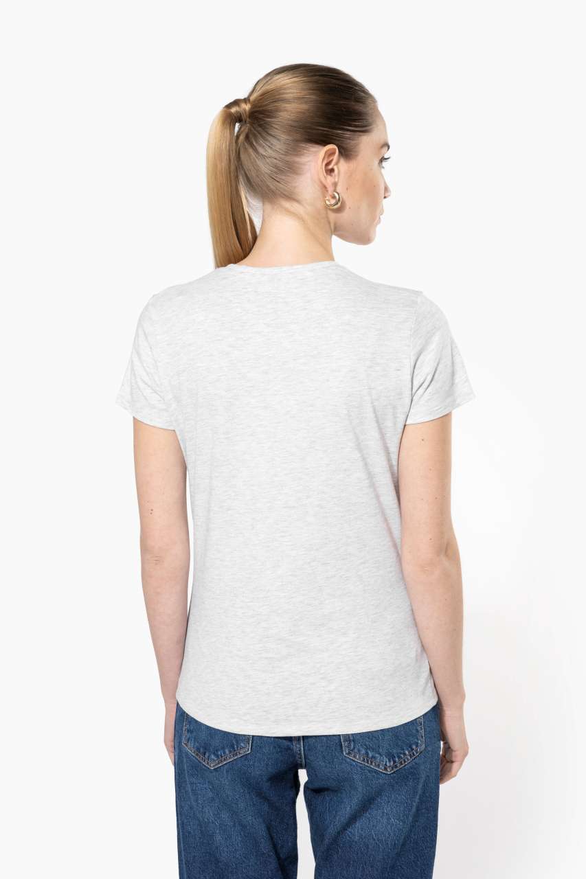 LADIES' SHORT-SLEEVED V-NECK T-SHIRT - Oxford Grey - Additional